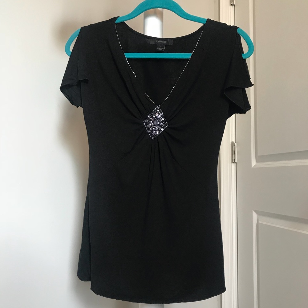 Express Beaded and Sequin Top